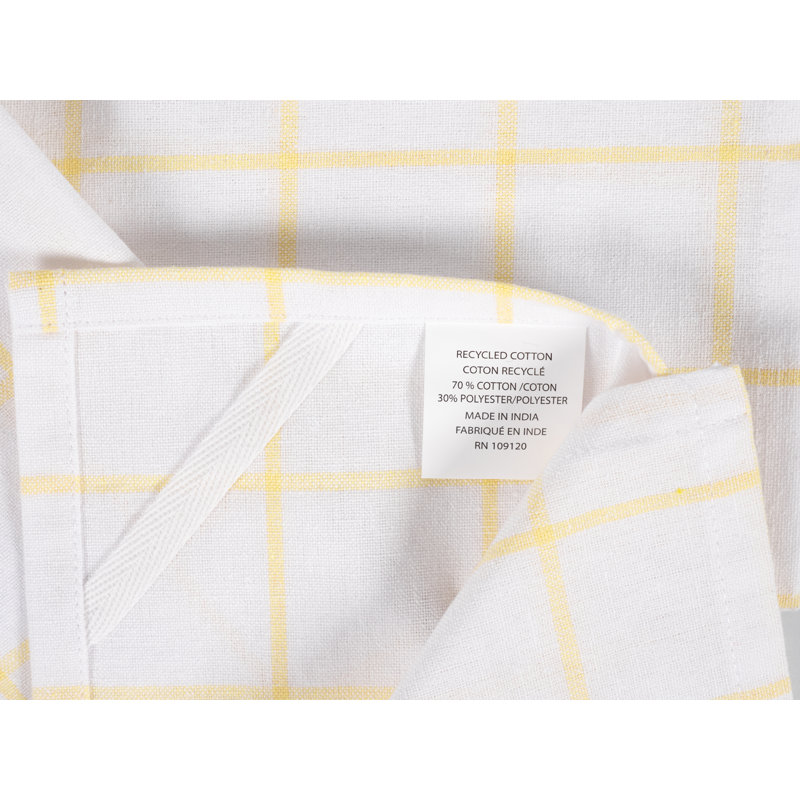 Soho Kitchen Dish Towels - Set of 10, 18 x 28, Yellow