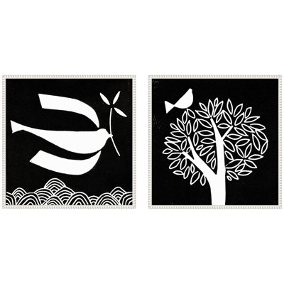 Ensemble de 2 reproductions d'art sur toile Edicott