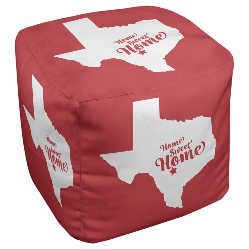 Repose-pieds cubique san antonio home, Rouge