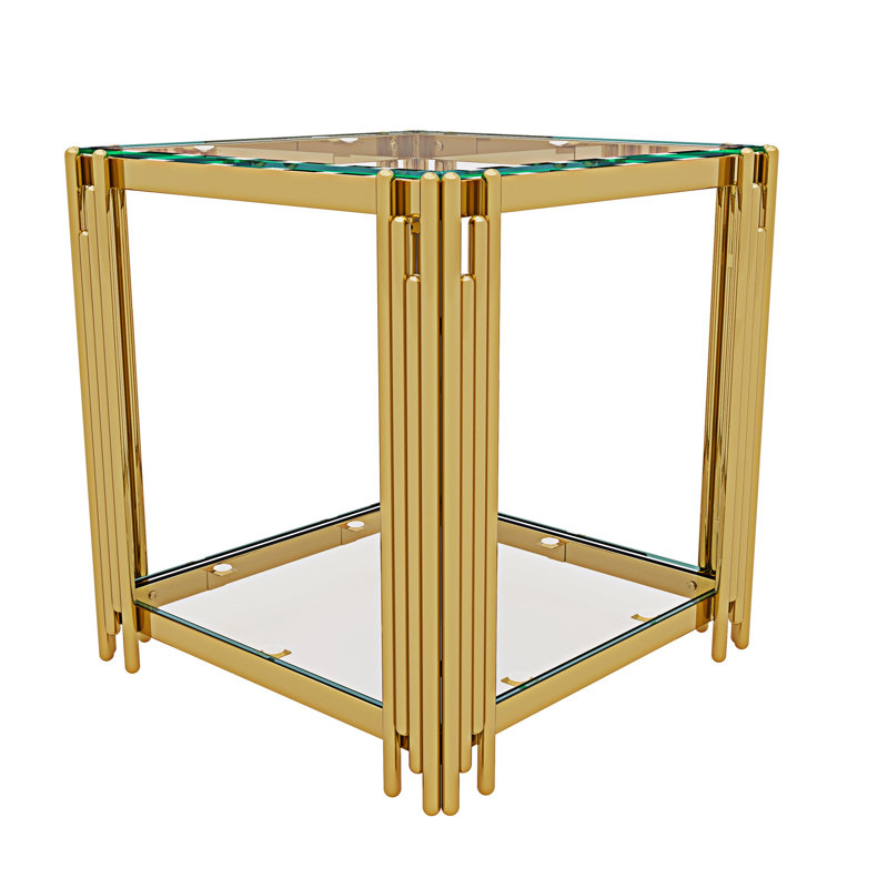 Table basse rectangulaire et tables de bout, Transparent