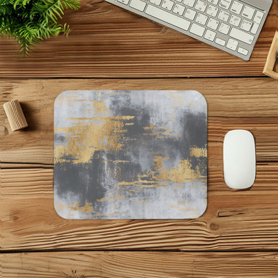 Abstract Celestial Dreamscapes Paint Brush Strokes Modern Transitional Gaming Cute Office Laptop Desk Pad Gift Mat Square Rectangle Non-Slip Mousepad