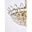 Luminaire suspendu bol unique à 5 lumières avec accents de cristal Abel-2097298377-2097298379