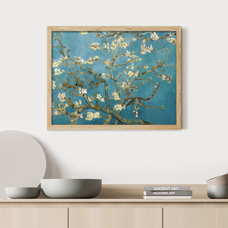 «Pastel Cherry Blossom Almond Blossom» sur papier, Naturel, H 12 po x l 16 po