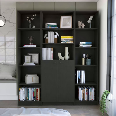 Ensemble de salon 3 pièces Wenge avec 3 bibliothèques
