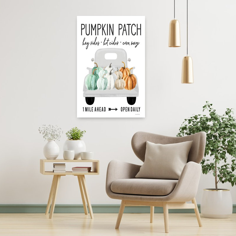 «Pumpkin Patch Ahead», paysage contemporain contemporain, art, H 36 po x l 24 po