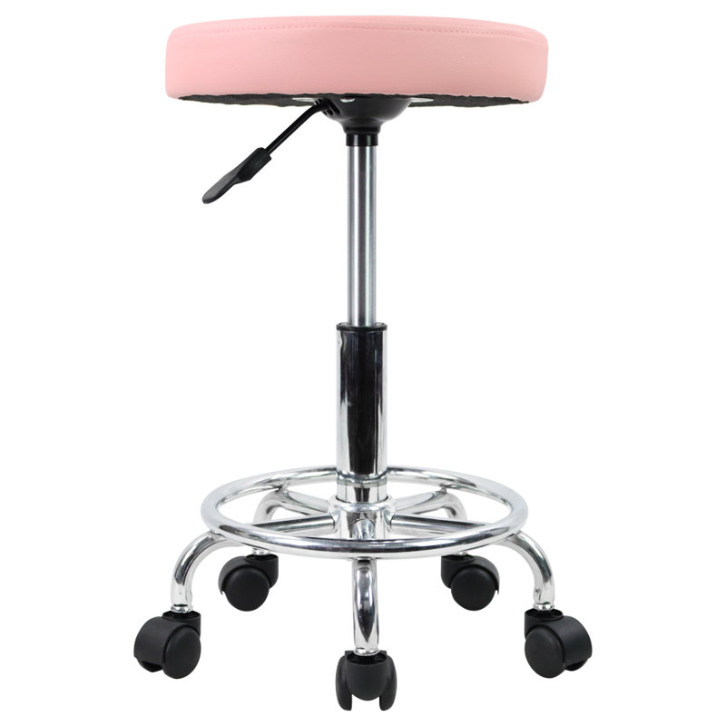 Tabouret de laboratoire à hauteur réglable, Rose