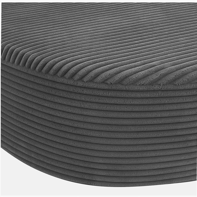 Canapé moderne sans méridienne 51,6 po avec deux coussins de soutien pour le salon, gris, Gris