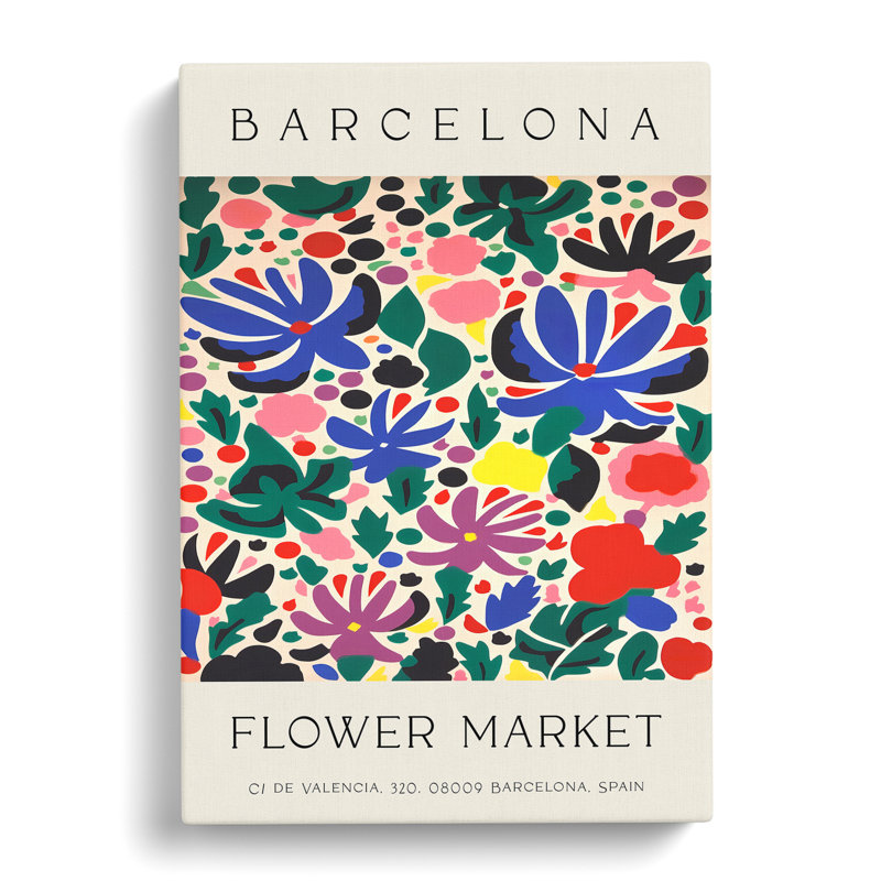Flower Market Exhibition Barcelona No.3 - Wrapped Canvas, 50cm H x 35cm W x 3cm D