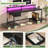 Small Home Office Computer Desk With Power Outlet And CPU Stand, Gaming Desk With Monitor Stand & LED Lights-192589476-192589531