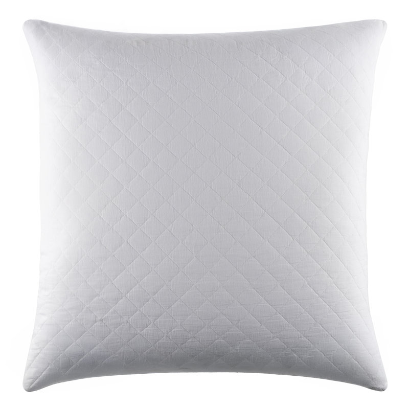 100% Cotton Hand Woven Sham, Euro Sham, White