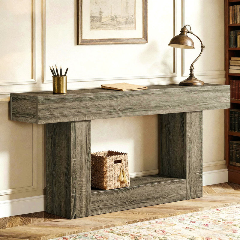 Sofa Table,Console Table,Entryway Table,TV Stand, Dark Gray