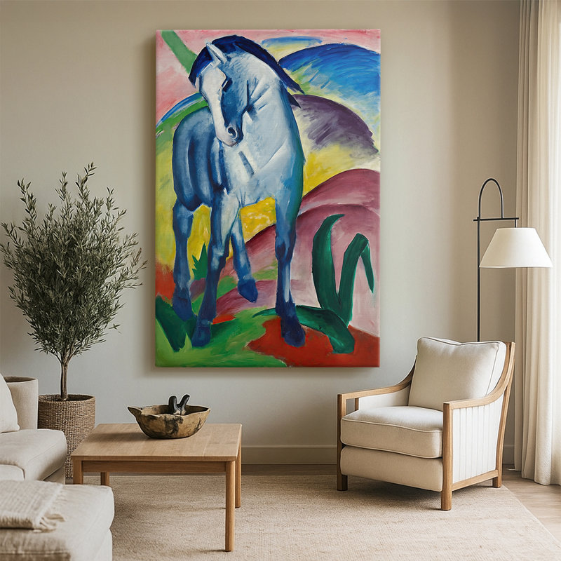 «Blue Horse I» par Franz Marc, 32 x 48