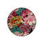 Tapis décoratif multicolore multicolore à motif floral rond lavable à la machine-1013453323