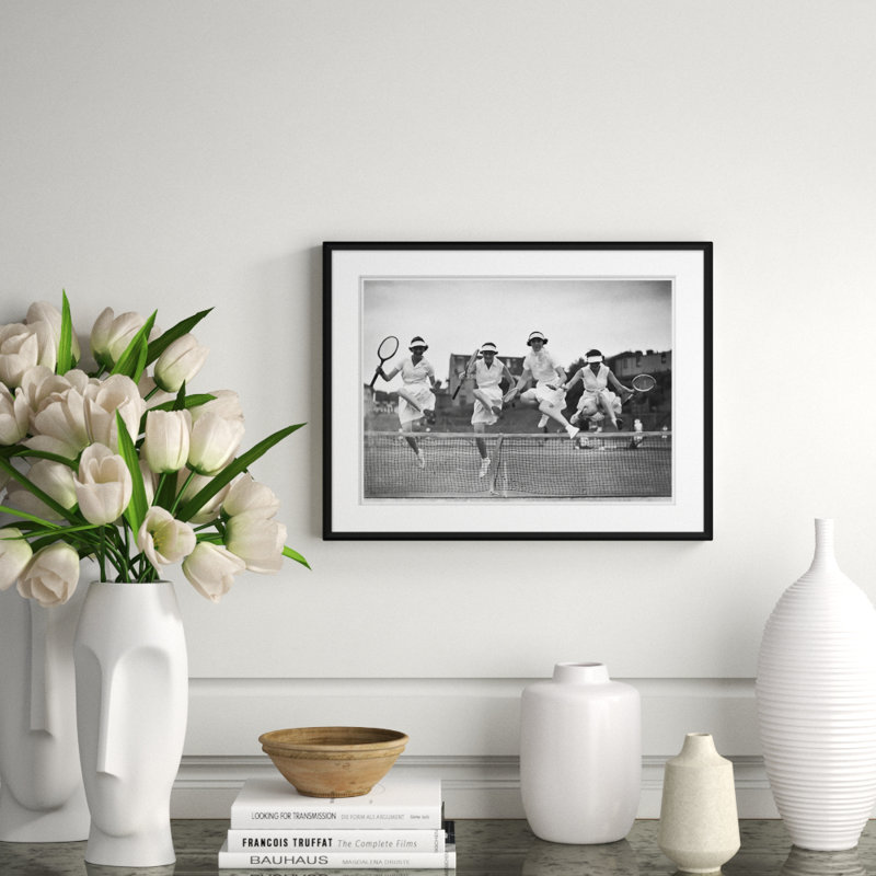 Vintage Black And White Tennis Game I Giclee Print by Sam Hood