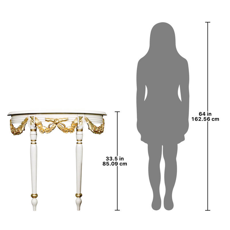 Louis XVI 35.5'' Solid Wood Console Table
