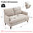 Tufted Chenille Upholstered Square Arm  Loveseat-930641479