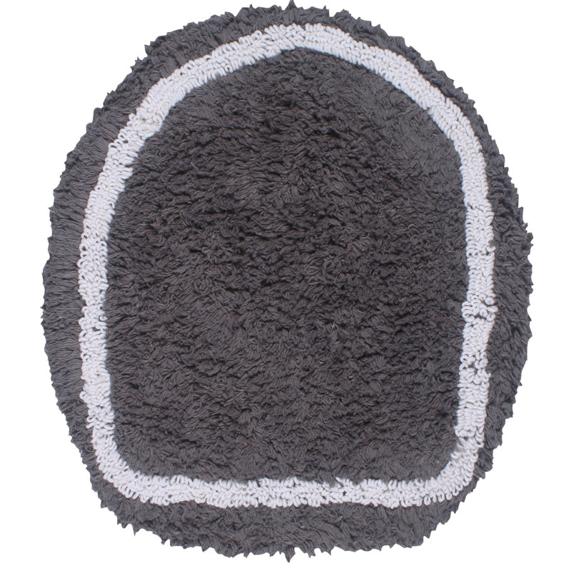 Tapis pour salle de bain Dobrinka, Gris foncé, 18 po x 18 po (couvercle)