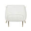 Chaise rembourrée blanche Boucle
