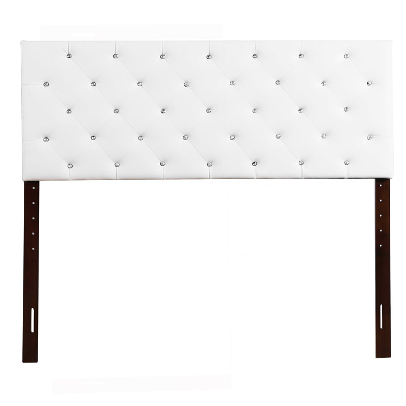 Tête de lit réglable polyvalente blanche, Blanc, Lit double