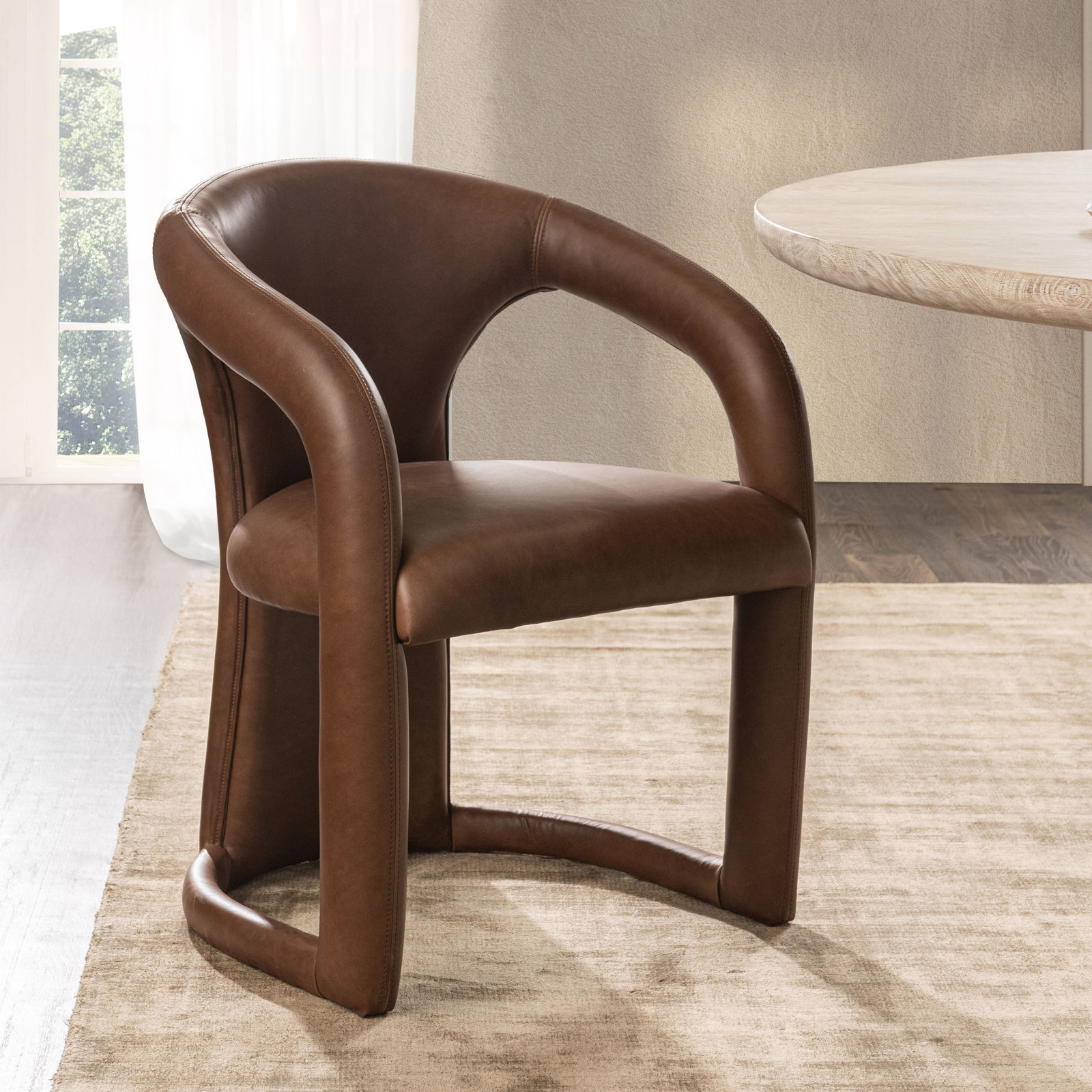 Adette Dining Armchair, Brown