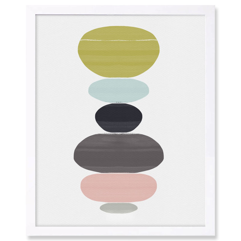 «Abstract Perfect Balance Circle Shapes», reproduction d'art graphique sur papier encadré, H 37,5 po x l 43,5 po x P 0,5 po
