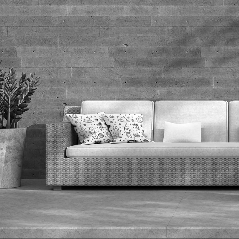 Indoor / Outdoor Square Cushion, 45cm H x 45cm W x 7cm D