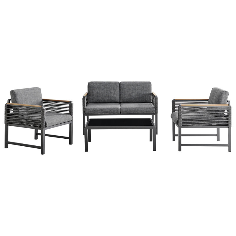 Efthymios 4 - Person Seating Group with Cushions