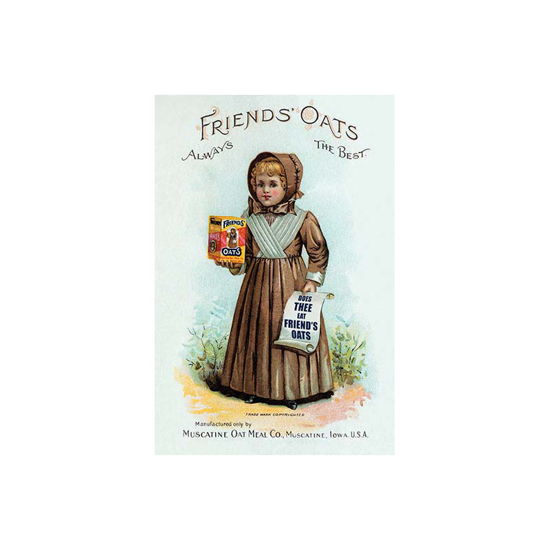 « friend avoine », affiche rétro, H 66 po x l 44 po