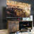 Rustic Brown Tv Unit For Bedroom, Holds 65in Tv, With Organized Storage Space Console In Hue, Fits Particle Board, Hidden Convenience