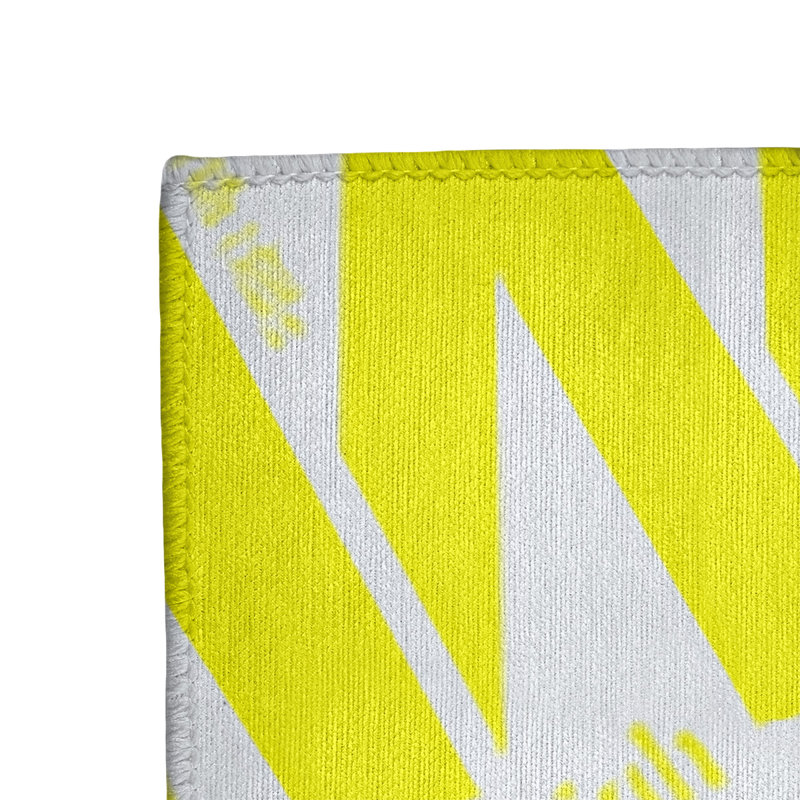 Tapis jaune poils longs à tissage plat, Rectangle 5 pi x 7 pi