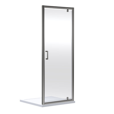 Rene 895 mm W Pivot Framed Shower Door with Clear Glass