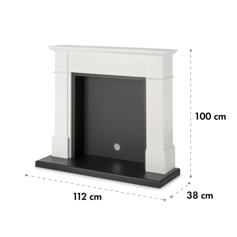 Klarstein 112cm W White Fireplace