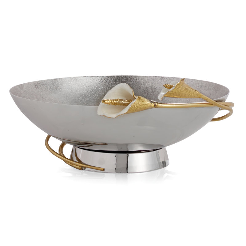 Calla Lily Bowl, 4" H x 9" W x 10" D