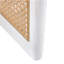 Table basse de style chinois en bois blanc et imitation rotin, table basse rectangulaire en bois, petite table basse de salon