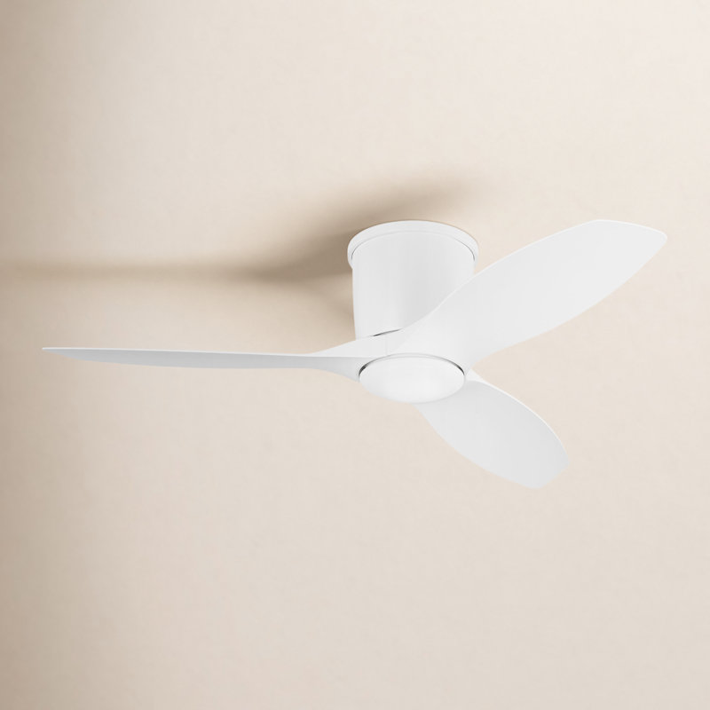 Aisling Ceiling Fan with LED Lights, Matte White, 44", Matte White