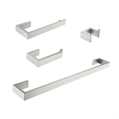 4- Piece Stainless Steel Bathroom Hardware Set