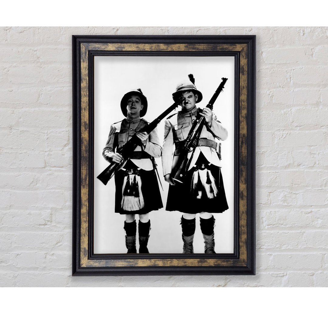 Laurel und Hardy Highland Scot - Bilderrahmen Kunstdrucke