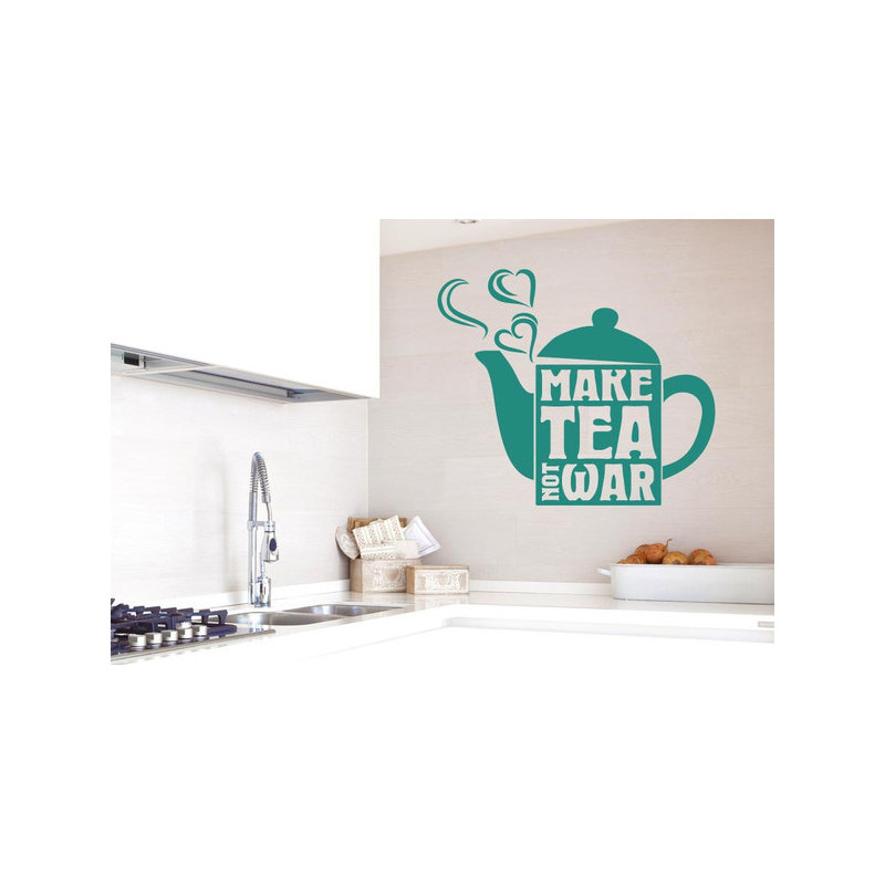 Non-Wall Damaging Wall Decal, Aqua Green, Medium