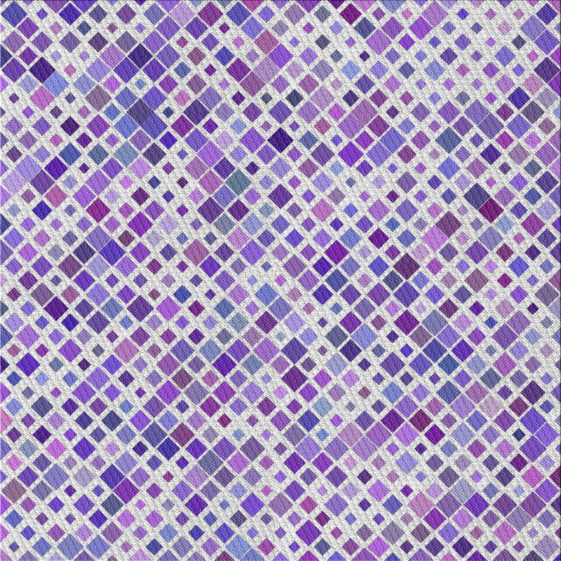 Tapis géométrique bleu / blanc Homan, Carré 8 pi