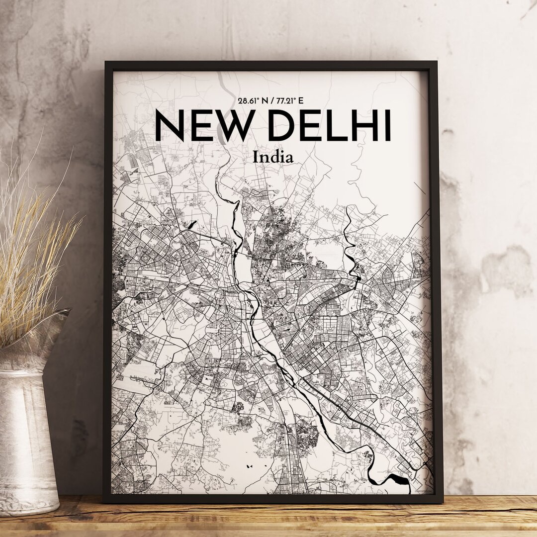 Poster New Delhi City Map