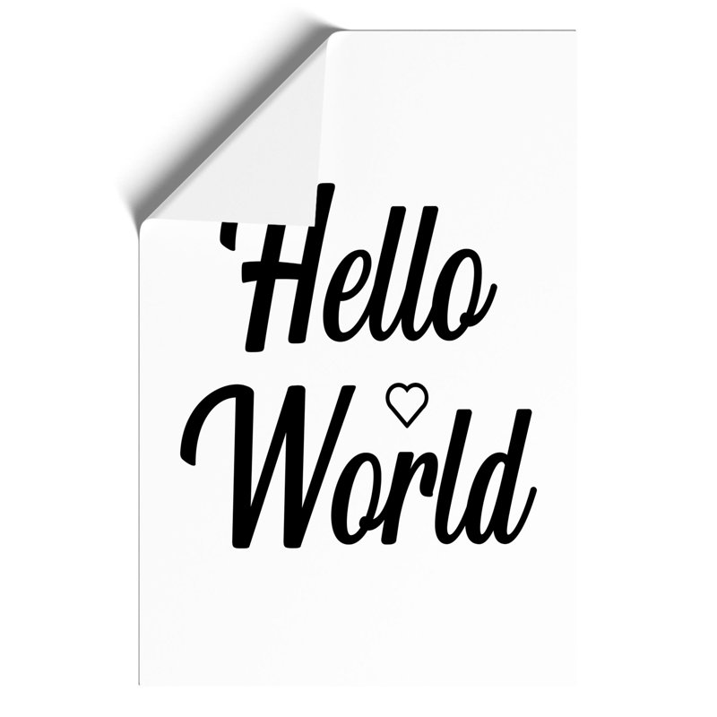 Hello World - Frameless Print, 84cm H x 59cm W x 0.1cm D