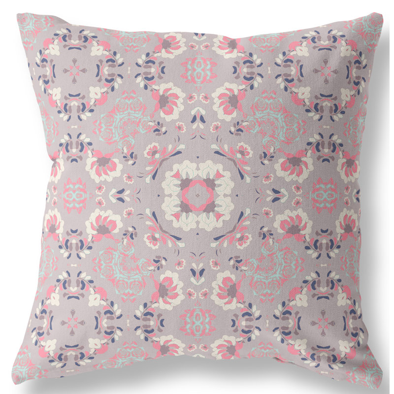  Housse de coussin et insert Love and Liberty, 20 po x 20 po, Rose estompé/blanc