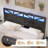 Farmhouse Style Bed Frame with LED Headboard & Storage-1020761074-1028532640