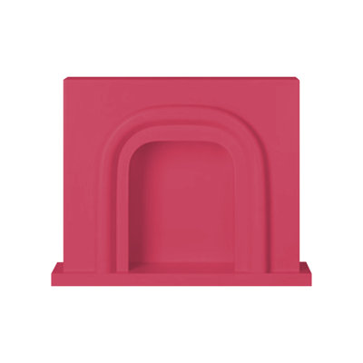 Pink Manufactured Wood Freestanding Fireplace