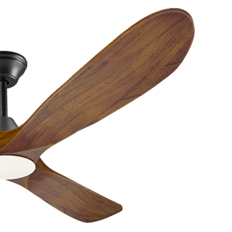 3-Blade Indoor Smart Ceiling Fan with Light and Remote/APP Control,3 LED Colors,6 Speed Quite DC Motor,Timer, Walnut