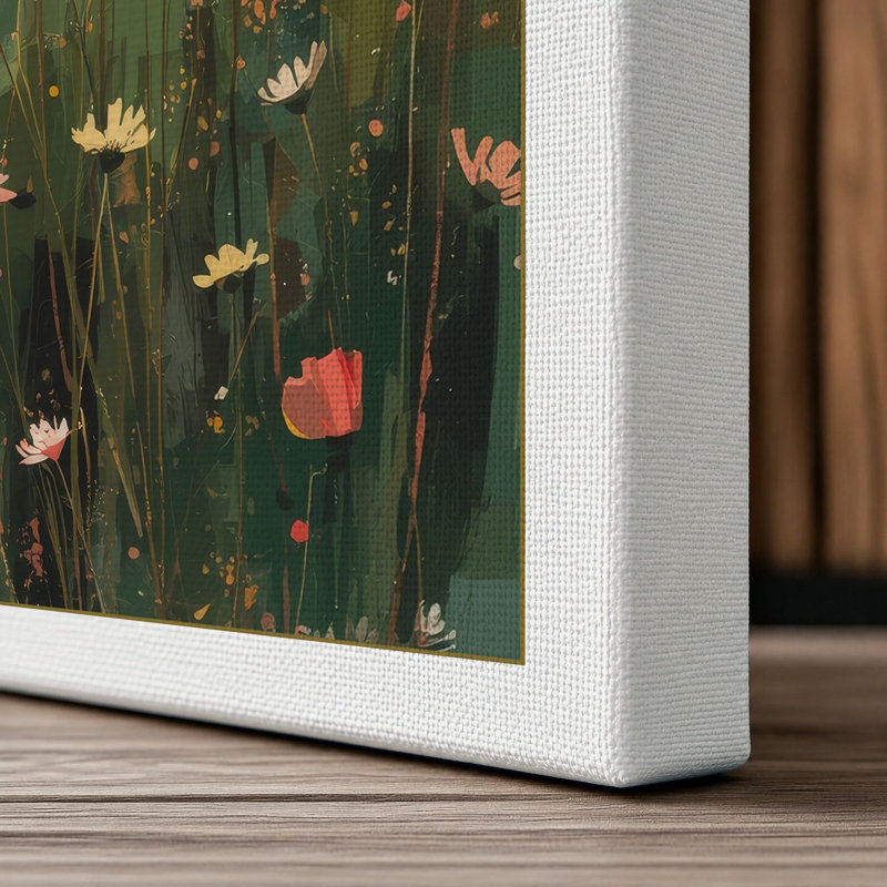 Wildflower Meadow Botanical - Wrapped Canvas, 30x20 - 76.2 x 50.8 cm, White Border