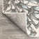 Jasire Modern Botanical Flower Orange/Blue/Cream Rug