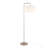 Puck 63" Contemporary Metal Floor Lamp With Linen Shade From Grandview Gallery-329798155
