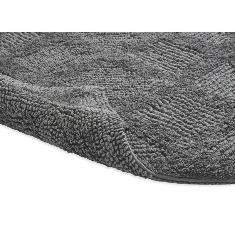 Gerlinda Cotton Blend Bath Rug, Dark Gray