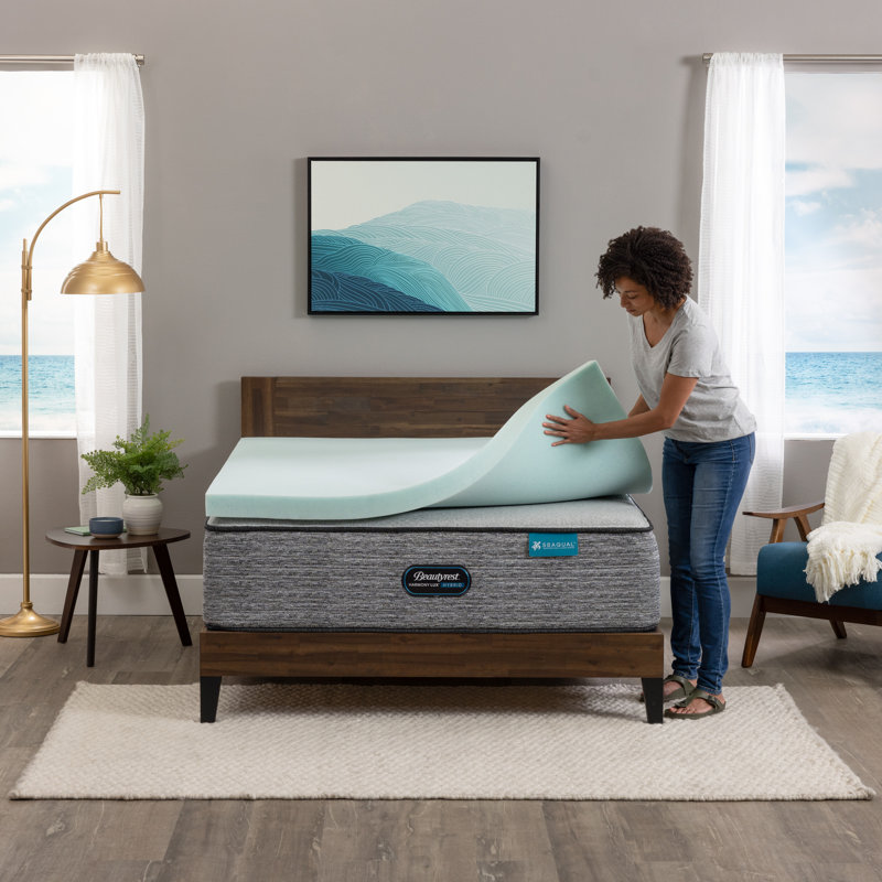 Beautyrest ThermaGel Deluxe Memory Foam Mattress Topper, Queen, 3"